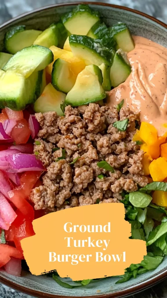 Ground Turkey Burger Bowl