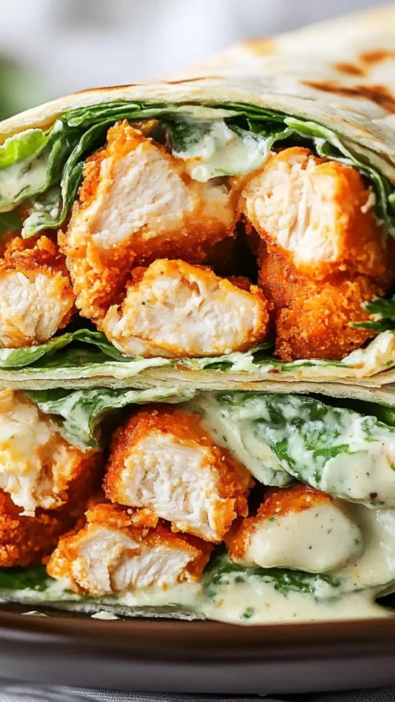 buffalo chicken caesar wrap