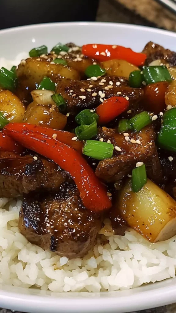 p f chang's pepper steak