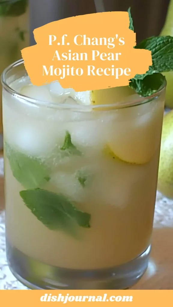 p.f. chang's asian pear mojito recipe