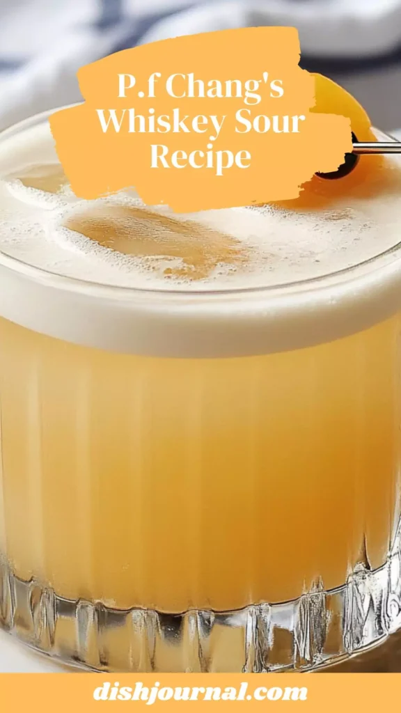 P.f chang's whiskey sour recipe
