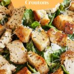 quick and easy chicken caesar salad with croutons