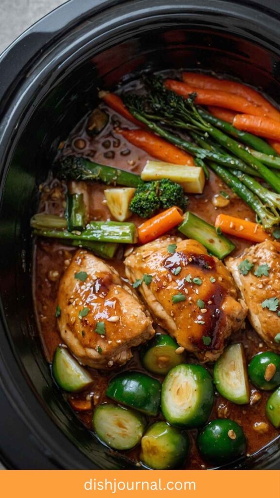 How to Make Slow Cooker Honey Garlic Chicken and Veggies