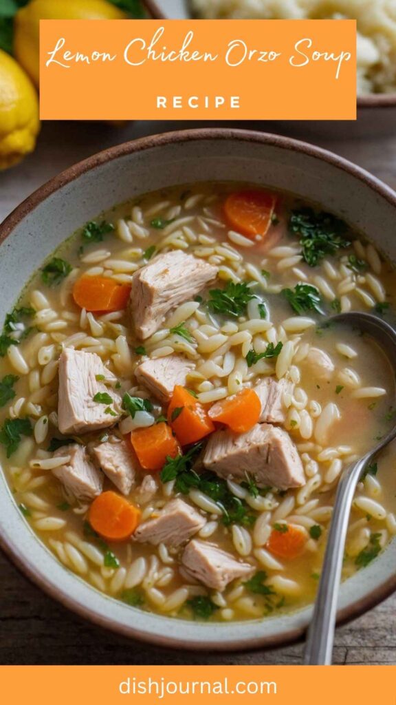 Lemon Chicken Orzo Soup