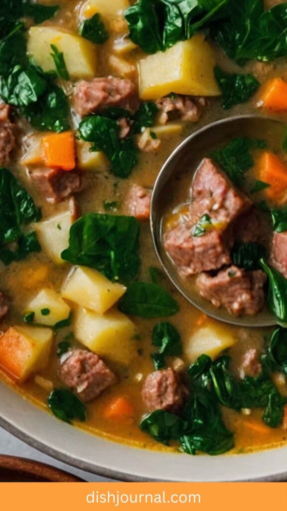 Sausage Potato Spinach Soup Recipe