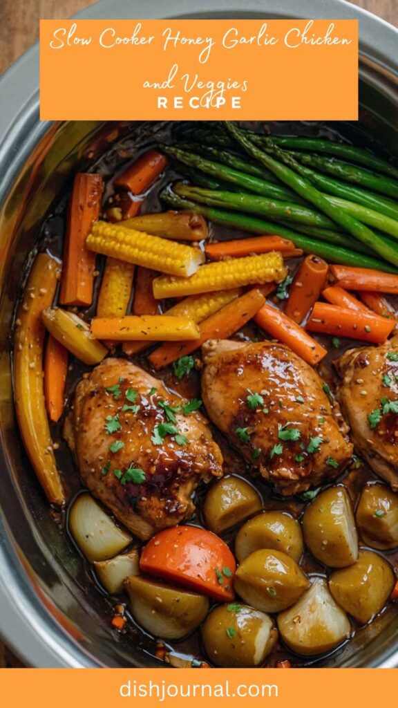 Slow Cooker Honey Garlic Chicken and Veggies