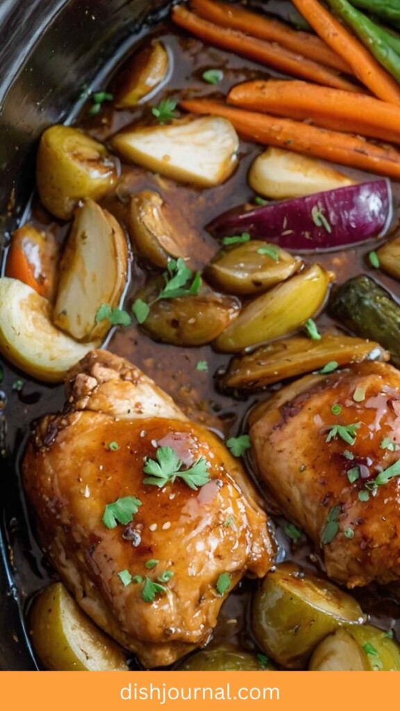 Slow Cooker Honey Garlic Chicken and Veggies Recipe