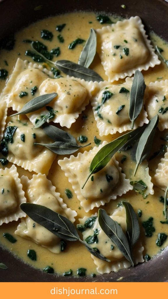 Ravioli with Sage Butter Sauce Recipe