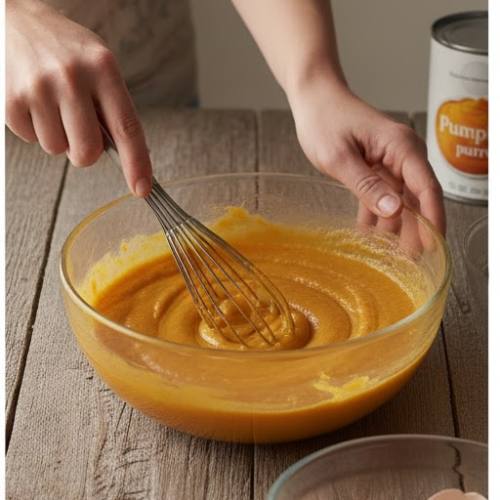 Step 2: Mix the Pumpkin and Eggs Step 2: Mix the Pumpkin and Eggs