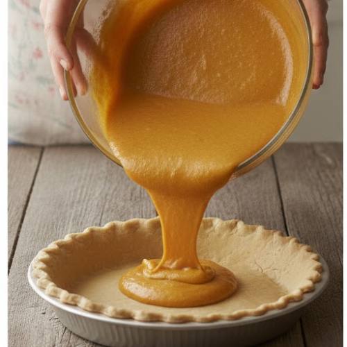 Step 5: Pour Into the Crust Step 5: Pour Into the Crust