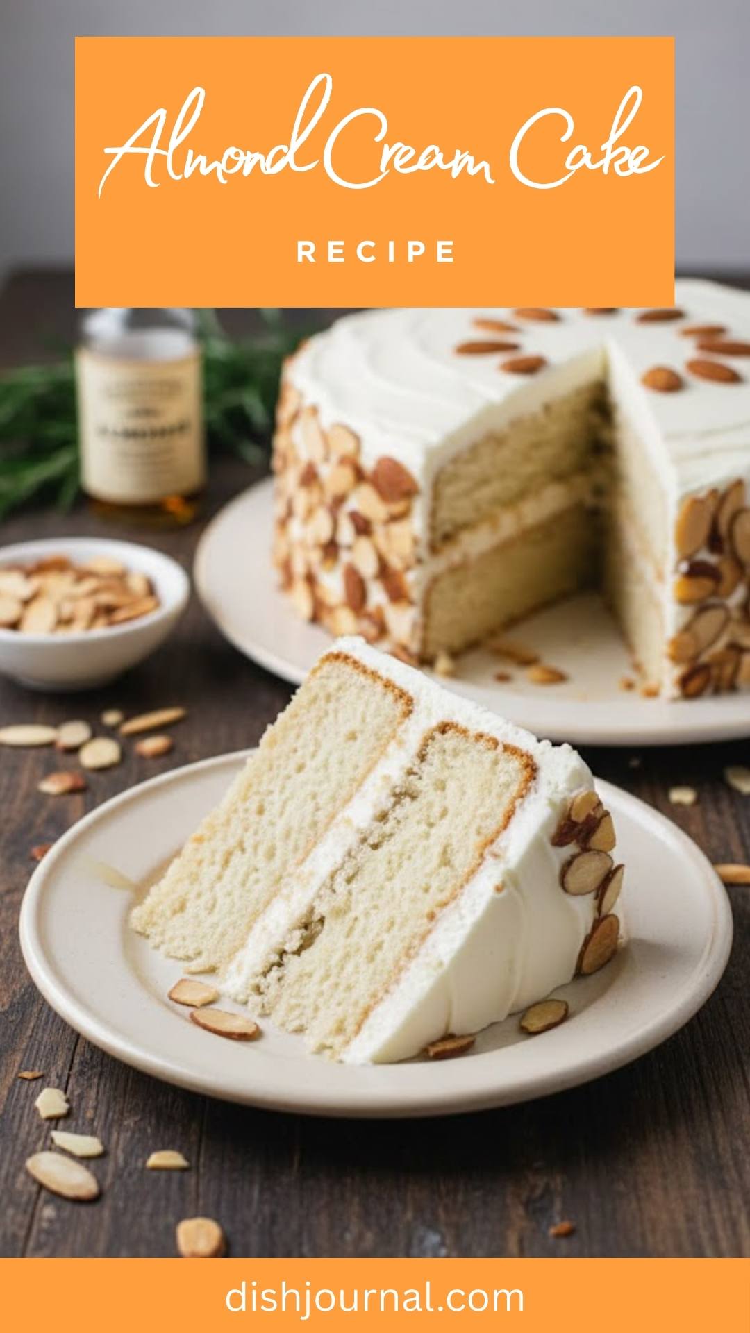 Almond Cream Cake Recipe